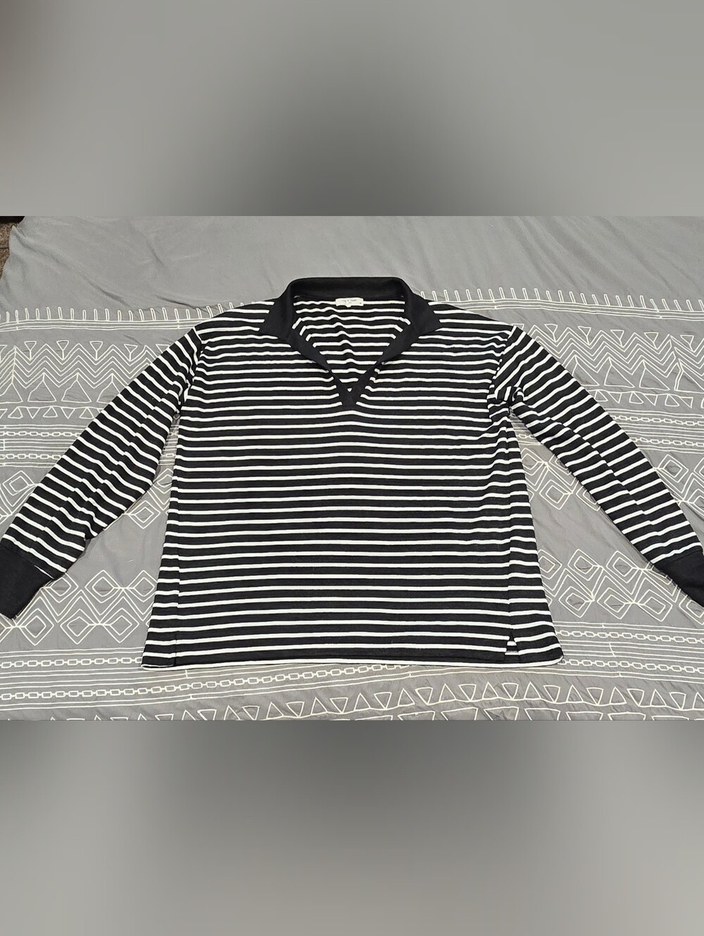 Rag & Bone The Knit Stripe Polo Size Small
